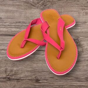 Lauren Ralph Lauren Pink Sandals Size 10 Ryanne Flip Flops Vacation Beach LRL